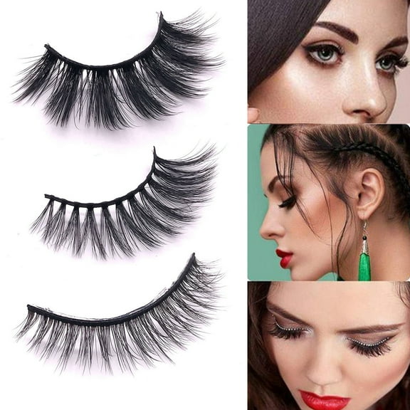 Travelwant 10Pairs False Eyelashes 3D Faux Mink Lashes Natural Look Wispy Fake Eyelashes Fluffy Volume Long Thick Lashes Pack