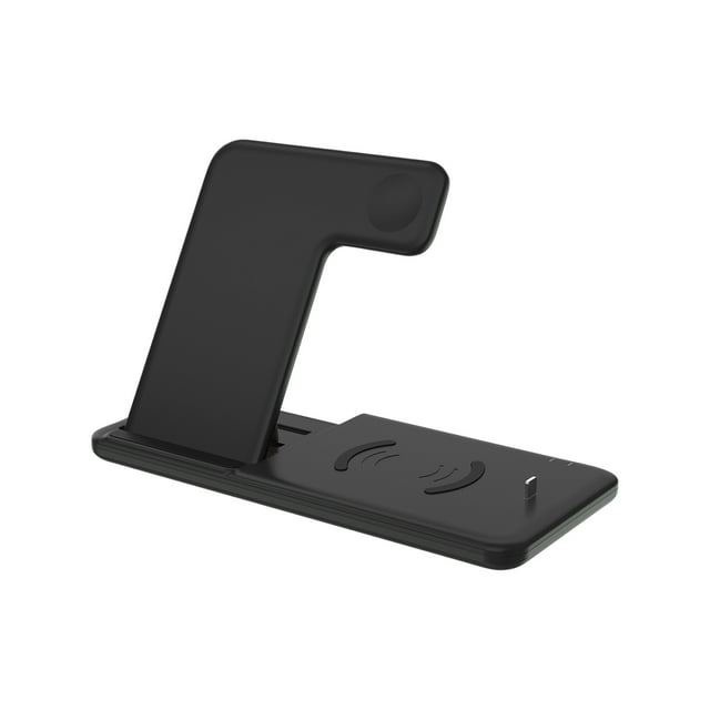 Estación de Carga Inalámbrica,Cargador Inalámbrico Rápido Multifuncional de 15W,Plegable para Reloj de Auriculares de Teléfono,Soporte,Cargador Inalámbrico de Teléfono,,