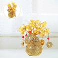 thumbnail image 2 of Money Tree Statue Desktop Money Tree Resin Citrine Money Tree Desktop Cabinet Decor, 2 of 3