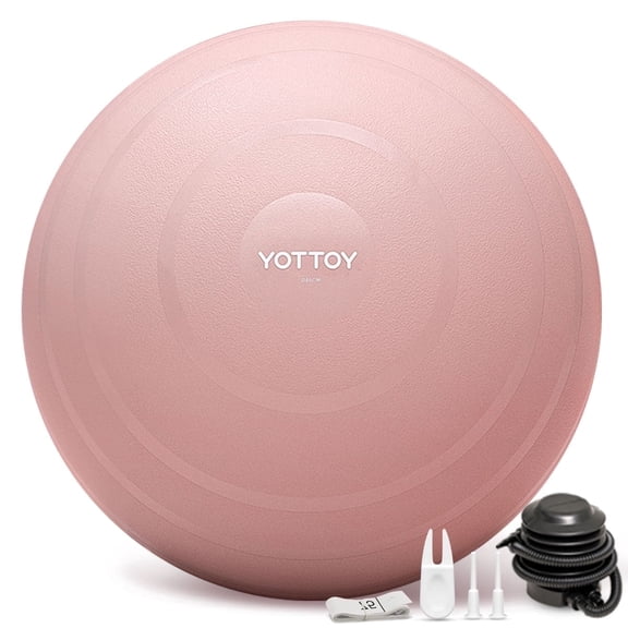 YOTTOY Anti-Burst Exercise Ball for Working Out, Yoga Ball for Pregnancy,Extra Thick Workout Ball for Physical Therapy,Stability Ball for Ball Chair Fitness with Pump