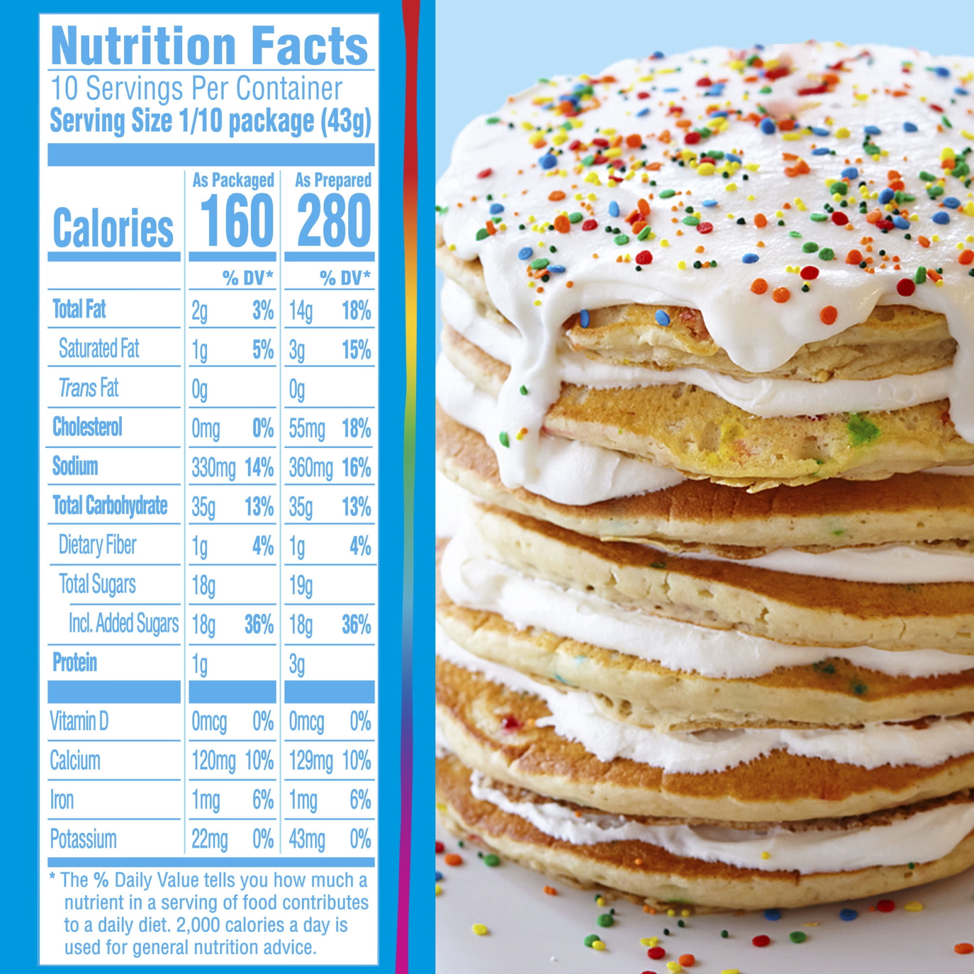Pillsbury Funfetti Complete Buttermilk Pancake and Waffle Mix, 28 oz Box
