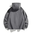 thumbnail image 3 of GrmtClth Rain Jacket Men Water-Resistant Lightweight Windbreaker Jacket 2025 Fall Hooded Jacket with Pocket Raincoat for Outdoors & Commutes Dark Gray S, 3 of 4