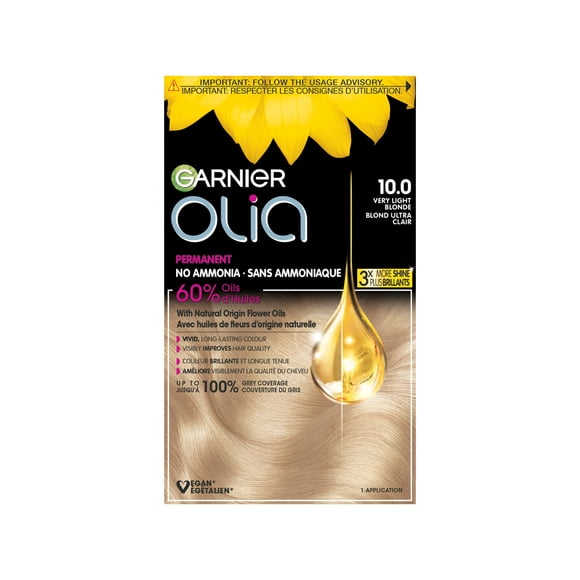 Garnier Olia Ammnoia-Free Permanent Hair Dye, 5.52 Glassy Merlot, 60% Oil
