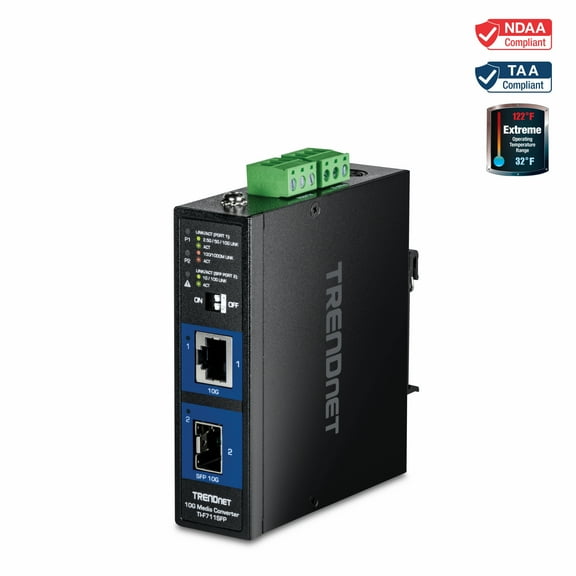 TRENDnet TI-F711SFP,10G SFP  Media Converter