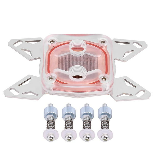 Bloc de refroidissement à eau pour processeur d'ordinateur, base en cuivre rouge, couvercle POM avec passage d'eau pour AMD AM4