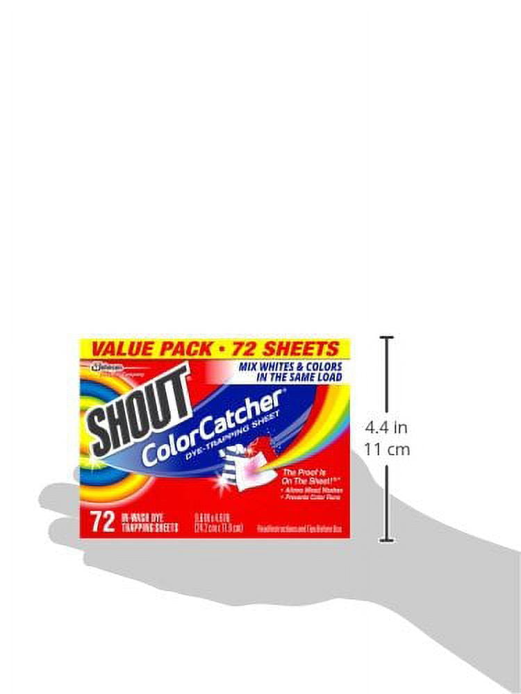 Shout Color Catcher Dye Trapping Sheets, 72.0 Count 72 (Pack of 1)  767644241274