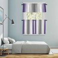 thumbnail image 6 of Abstract Kitchen Curtains Valances and Tiers Set of 3 Gray Purple Gradient Ombre Tier Curtains and Valance with Rod Pocket for Small Windows, 27.5"x24", 6 of 9