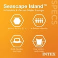 thumbnail image 4 of Open Box Seascape Island Inflatable Water Lounge w/ Built In Cooler & Backrests, 4 of 13