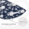 thumbnail image 2 of Plush Throw Pillow Covers, white arrow Skull Pillow Cases with Invisible Zipper, Breathable Microfiber Pillow Cases Standard Size for Sleeping Bedroom Sofa Living Room, 2 of 5