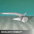thumbnail image 1 of Restored VEVOR Delta Style Boat Anchor Acero inoxidable Boat Anchor 22 LB Delta Style para barcos de 28-42 FT (22) (Refurbished), 1 of 8
