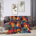 thumbnail image 6 of DouZhe Ultra-Soft Micro Fleece Lightweight Flannel Bed Blanket, Diversity World Faces Print Cozy Warm Throw Blankets, 40"x30", 6 of 7