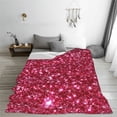 thumbnail image 3 of Yiaed Pink Glitter Pattern Fleece Throw Blanket,Fleece Throw Blankets for Couch & Bed All Season Use -40"x30", 3 of 6
