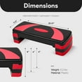 thumbnail image 3 of BalanceFrom Aerobic Step Platform Trainer with Adjustable 3-Level Risers, Black & Red, 3 of 9