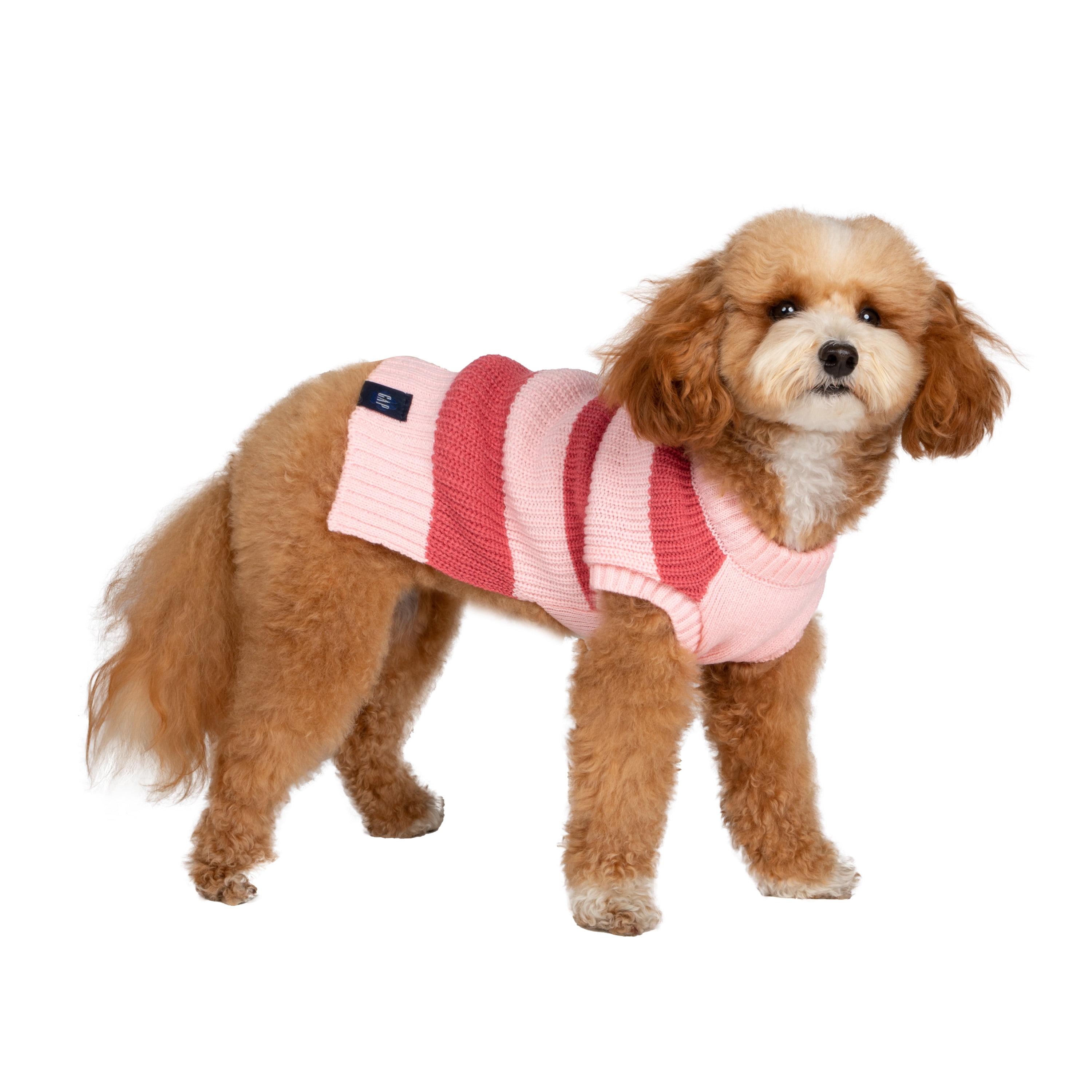 Gap Pet, Dog Clothes, Pink Striped Henley Pet Sweater
