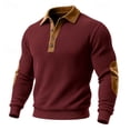 thumbnail image 5 of Kakii Men's Textured Sweatshirt Fleece Lined Thermal Elbow Patches Heavyweight Pullover, 5 of 6