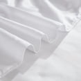 thumbnail image 3 of Maplenight Premium Satin Strip Queen Size Bed Sheets - Soft, Breathable & Modern Design, Machine Washable White, 3 of 5