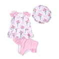 thumbnail image 3 of Piuwrlz Pink Swimsuit Baby Girls Swimming Suit Two Piece Bikini Pink Size 2 Years, 3 of 9