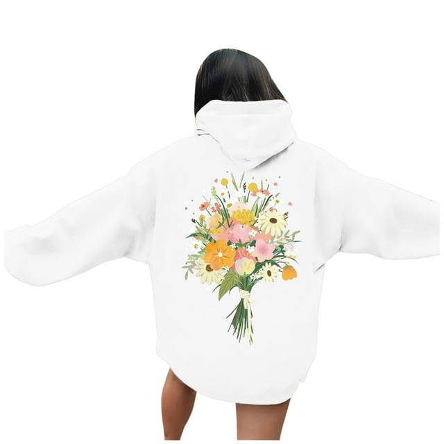 Women's Casual Hoodie With Print Soft Comfortable Pullover Sweatshirt For Daily Wear Fall Winter