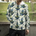 thumbnail image 3 of Sudadera con capucha y cremallera con estampado 3D de ancla náutica mediterránea para hombre, mujer y niño, 3 of 5