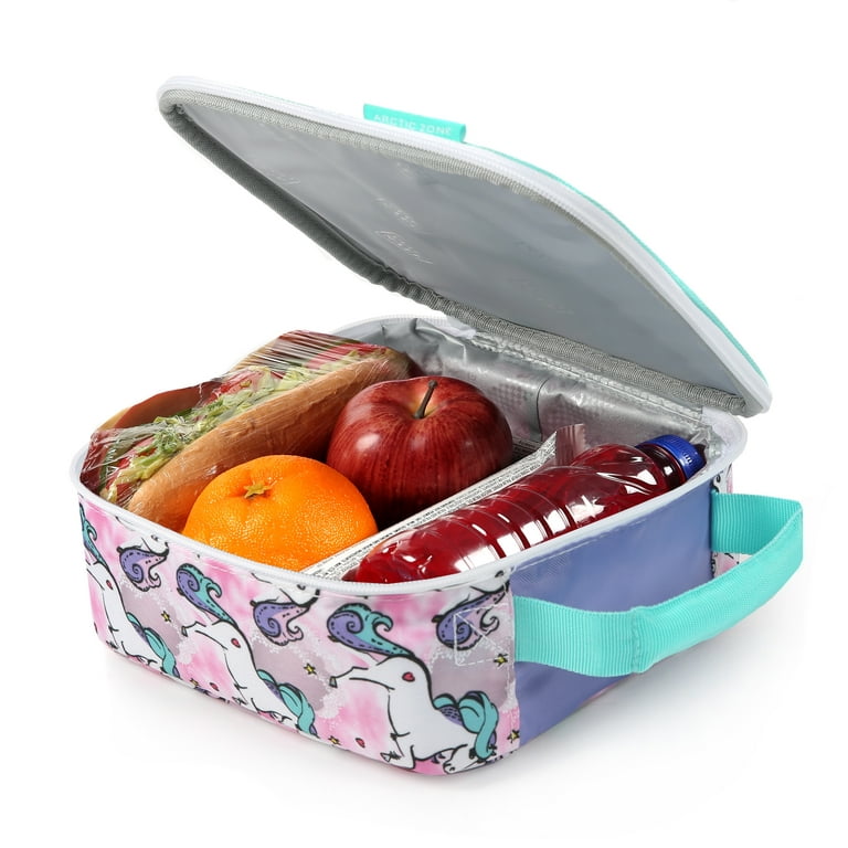 Arctic Zone Upright Lunch Box with Thermal Insulation, Tesseract Gray/Red 