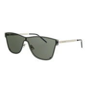 SAINT LAURENT YSL 51 MASK 002 Mask Silver Shiny Grey 99 mm Unisex Sunglasses