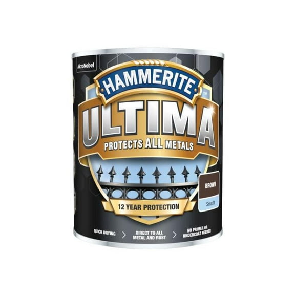 Hammerite - Ultima Metal Paint Smooth Brown 750ml