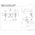 thumbnail image 2 of Kingston Brass KB965AX Victorian Widespread Bathroom Faucet, Oil Rubbed Bronze, 2 of 2
