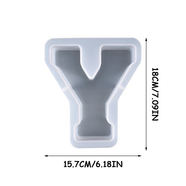 Agiferg DIY Crystal Glue Dropping Mold 26 Large Letter Table Jewelry Silicone Mold