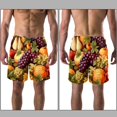 thumbnail image 3 of luoweisi Men's Beach Shorts Quick Dry Swim Trunks with Mesh Lining Fruit S, 3 of 5