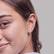 Unique Moments Lab Grown Diamond Accents Stud Earrings for Women | Sterling Silver Jewelry | Gift for Women Men