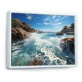 thumbnail image 2 of Designart "Rocky Beach Ocean Euphony" Nautical & Beach Floater Framed Wall Art Print, 2 of 7