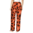 thumbnail image 2 of Halloween Pajama Pants Women, halloween pumpkins spider web Halloween Costumes Sweatpants Soft Sleep Lounge Pants, Casual PJ Bottoms Pants with Pockets, 2 of 7