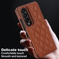thumbnail image 4 of Allytech Case Compatible with Samsung Galaxy Z Fold4 with Card Slots, Slim Thin Luxury PU Leather Shockproof Double Buckle Kickstand Case for Samsung Galaxy Z Fold4 - Brown, 4 of 8