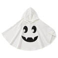 thumbnail image 5 of FYDUU Toddler White Ghost Halloween Ghost Poncho Cape Hooded Tops for Boys Girls Cute Face Print Party Dress-Up Outfit Child School Wear, 5 of 6