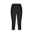 thumbnail image 3 of VISALY Capri Leggings for Women, Beach Vacation Clothes for Women, Women's Casual Seaside Rhinestone Tights Yoga Cropped Pants Women's , Yoga Pants Women, 1 Pack Capris for Women (Black, L), 3 of 8
