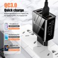 thumbnail image 3 of USB Charger Portable Wall Mobile Charger Quick Charge 3.0 For Phone Adapter for Huawei Mate 30 Tablet Fast Charger EU/US Plug EU Gray, 3 of 6