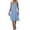Blue, variant on HXWCHs Slip Dress Women's Summer Casual V Neck Sleeveless Pure Color Dress for Everyday Comfortable Wear Light Green M
