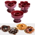 thumbnail image 4 of Donut Maker Cutter Creative Reusable Non Stick Fondant Cake Bread Dessert Mould Stamp Mould Home Kitchen DIY Baking Tool/ One-Press Multi-Shape Donut Mold Plum Blossom, 4 of 8