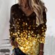 thumbnail image 4 of Gibobby Blusas Casual Camiseta de manga larga con cuello en V y estampado a la moda para mujer（Amarillo， M), 4 of 5