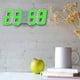 zanvin Digital Clock 3D LED Digital Clock Wall Déco Lumineux Mode Nuit Adjastable Électronique Table Clock Mur Clock Décoration Salon LED Cadeaux de Fête des Mères Clock jusqu'à 25% de Réduction, Vert – image 5 sur 6