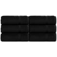 thumbnail image 5 of Luxury Hotel & Spa Quality, Quick Dry 100% Turkish Cotton 700 GSM, Eco Friendly Towel, for Bathroom, Gymand Kitchen Dobby Border Soft Hand Towel Set 16 X 30, Black, Hand Towels - Set of 6, 5 of 5