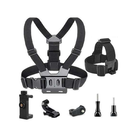 Mobile Phone Chest Strap and Headband First-Person Perspective Shooting, POV/VLOG, Fishing and Cycling for All Mobile Phones / Gopro Hero 12 11 10 9 8 7 6 5 4 Session 3  3 2 1