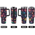 thumbnail image 3 of Embroidery Mexican Blossom 40oz Tumbler with Straw And Lid Cinco De Mayo Insulated Stainless Steel Travel Tumbler Coffee Cup Mug Water Bottle with Handle, Fits in Car Cup Holder, 3 of 6