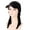 Black, variant on Women Casual Long Tails Summer Sun Hat Head Hair Wrap Turban Stretch Elastic Cap