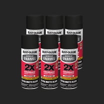 6 Pack, Black, Rust-Oleum Automotive Ultra Cover 2X Matte Spray Paint-372699, 12 oz