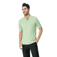 thumbnail image 5 of Zfeel Men's Short Sleeve Mesh Polo, Dry Fit Moisture Wicking 100% Polyester Shirt, Kiwi, 1-Pack, 4XL, 5 of 6