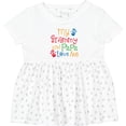 thumbnail image 3 of Inktastic Grammy and Papa Love Me Girls Baby Dress, 3 of 5