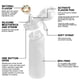 thumbnail image 3 of 3-pack water bottle Flavor Pack Scent pack for flavored water capsules Air water bottle Peach flavor, 3 of 4