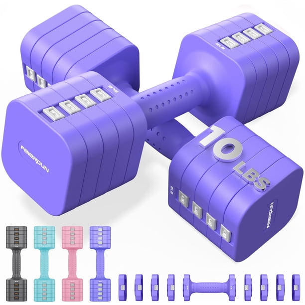 Juego de mancuernas FEIERDUN 5 en 1 ajustables de 10 kg/5 kg