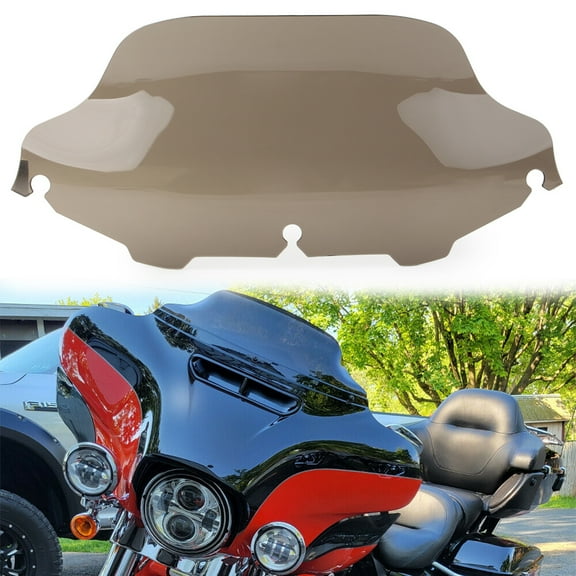 ZS Motorbike 8" Wave Windshield Windscreen For Harley Touring Electra Street Glide 96-13